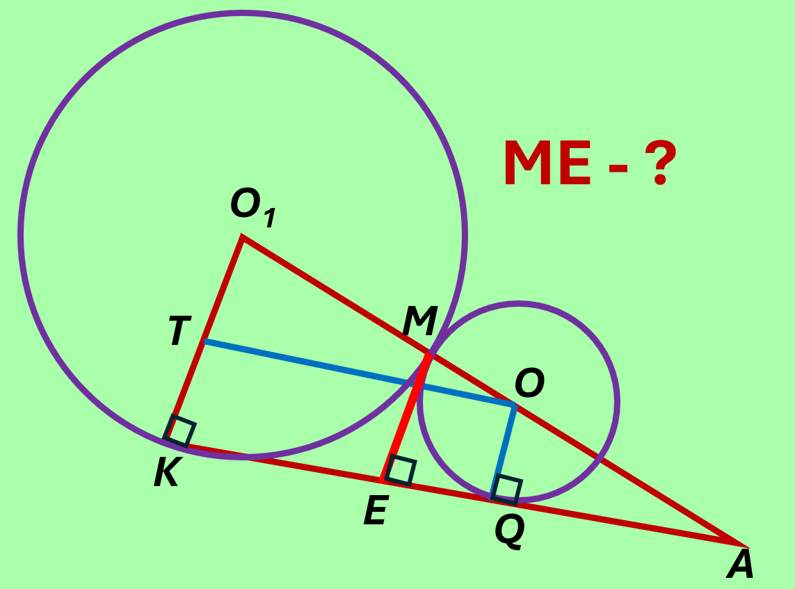 01.006 Finding the distance for externally tangent circles (R=3, r=1)
